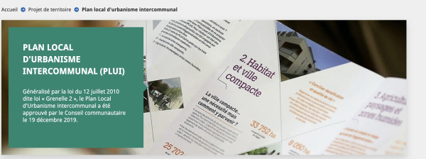 Plan local d&#039;urbanisme intercommunal - modification de droit commun n°2