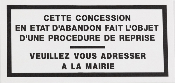 Cimetière - Procédure de reprise de concessions en état d’abandon